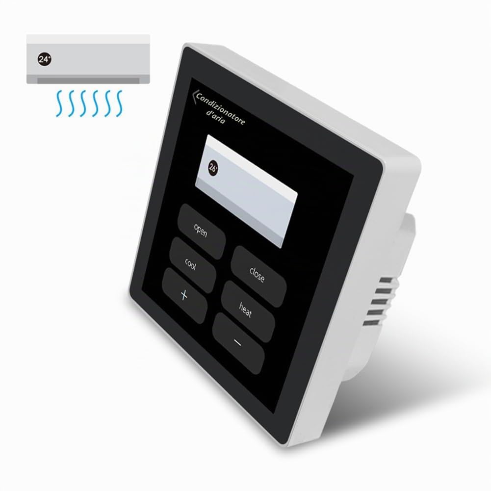 Tuya Smart Home Pannello di Controllo Multiplo Zigbee Smart Home da 4 Pollici con Pannello di Interruttori e Schermo Touch Wall - Spina UE