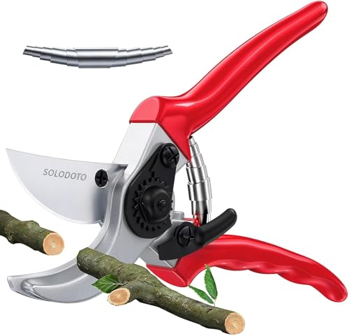 【2025人気庭師おすすめの剪定バサミ】SOLOTODO プロ 剪定ばさみ 剪定鋏 ドイツ技術採用 切れ味4倍|SK5高炭素鋼 耐久性5倍|錆びにくい|疲れにくい人間工学アルミ合金グリップ|軽量化 握りやすい|枝切りバサミ 園芸ハサミ 花切りバサミ 生け花