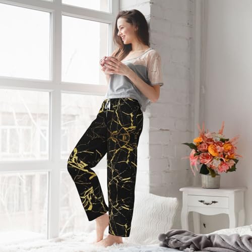 Pantalon de pyjama ample et fluide à motif chic