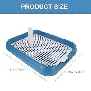 ULTECHNOVO Indoor Dog Potty Tray - 18.11" L x 14.96" W Mesh Dog Training Toilet Plastic Potty Tray Puppy Toilet Antis-Slide Dog Toilet Training Tray Holder for Small and Medium Dogs (Blue) ULTECHNOVO Indoor Dog Potty Tray – 18.11″ L x 14.96″ W Mesh Dog Training Toilet Plastic Potty Tray Puppy Toilet Antis-Slide Dog Toilet Training Tray Holder for Small and Medium Dogs (Blue)