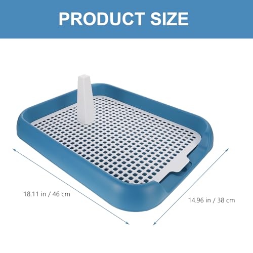 Indoor Dog Potty Tray - Mesh Dog Training Toilet Plastic Potty Tray Puppy Toilet -Slide - Mesh Training (Blue) - Image 3
