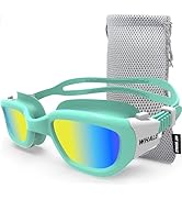 Whale Kids Swim Goggles, K2 GE Polarized Swimming Goggles Anti-Fog Anti-UV for Boys & Girls Age 6...
