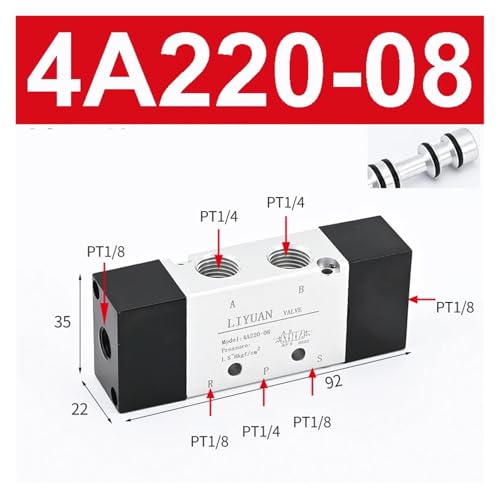 Vanne de régulation 4A220-08 à double commande pneumatique 1/4