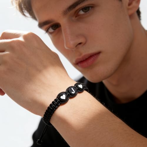 Pulsera Inicial Ajustable Trenzada para Parejas miniatura 3