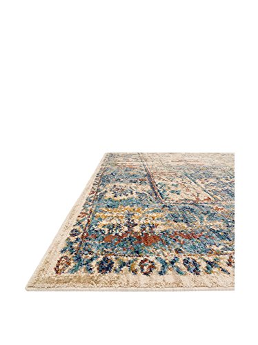 Loloi Anastasia Area Rug, 7 X 10, Sand/Light Blue #TOP3