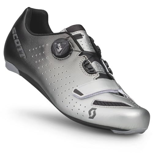 SCOTT Road Comp Boa Rennrad Fahrrad Schuhe metallic silberfarben/schwarz 2026: Größe: 43