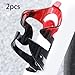 predolo 2 Pieces Bike Water Bottle Holder Bike Cup Holder Bracket Sturdy Easy to Install Lightweight for Road/Mountain Bikes, Black and Red