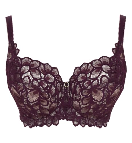 Image of Panache Women's Allure Full Cup Bra - Sheer Lace with Side Sling & Power Mesh Support