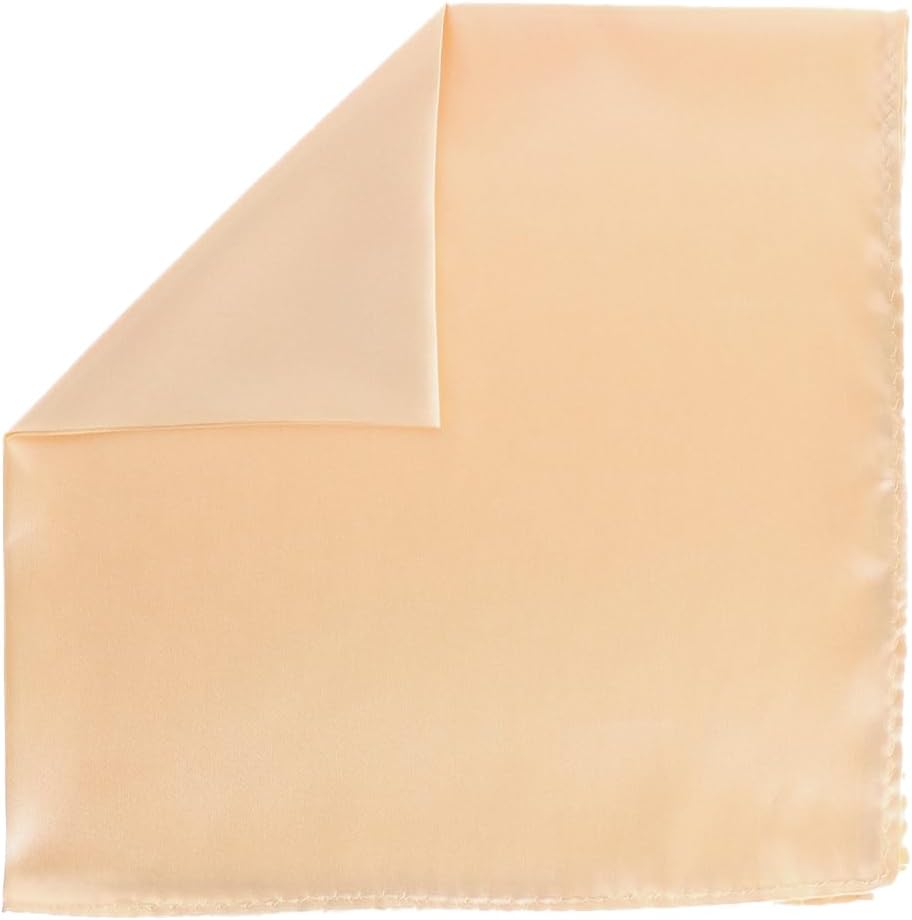 Suit Pocket Square for Men, 17x17 Silky Satin Solid Men’s Pocket Square