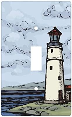 Lighthouse Single Toggle Light Switch Cover Decorative 4.50 x 2.76 1-Gang Standard Size