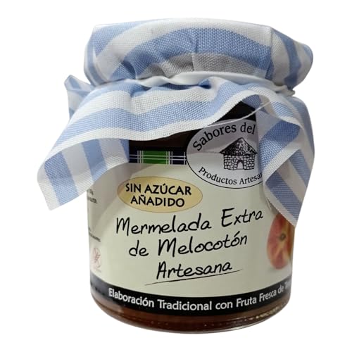 Mermelada de Melocotón Artesana 280g | Producto Gourmet Natural | Textura Cremosa y Aroma Intenso | Elaborada con Fruta de Temporada | Ideal Desayunos y Postres