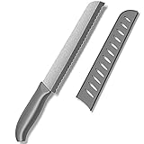 Ceramic Bread Knife - Serrated Slicing Knife - 8' Sharp Blade