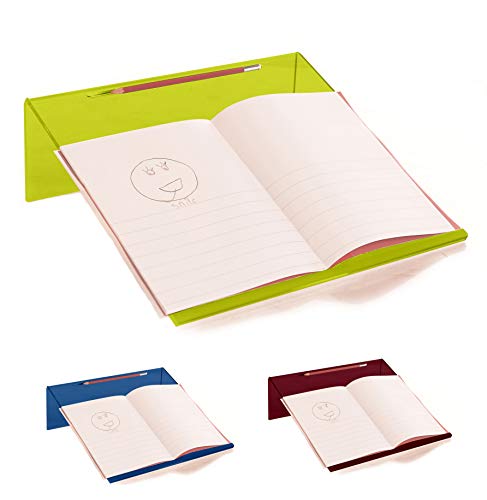 Playlearn Yellow Acrylic Writing Slope for Better Writing Posture Easywriter-Writing Slope for Children Fully Transparent-Acrylic 20 Degree Angle Ergonomic Writing Slope with Pen Holder