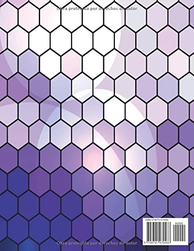 Miniatura 2 de Cuaderno de Química Organica de Papel Cuadriculado Hexagonal Cuaderno Hexagonal 210 páginas de cuadrícula hexagonal para profesionales y estudiantes