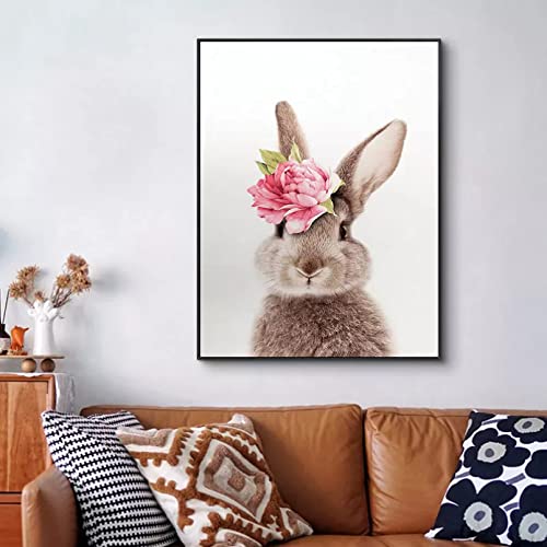 Affiche murale animaux et fleurs pour créer un cocon scandinave dans votre chambre