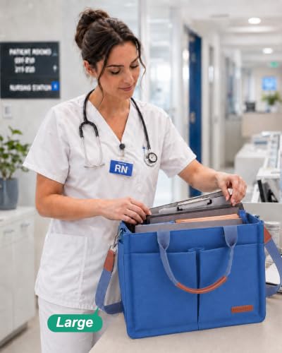 Image of FIORETTO Womens Canvas Tote Bag Purse with Individual Compartment, Zipper Top, Reinforced Bottom & Luggage Sleeve
