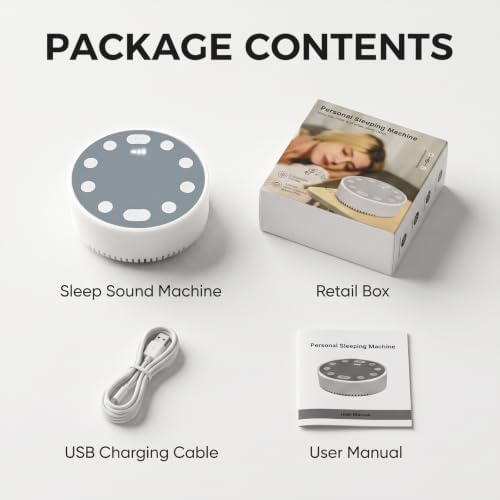 Sound Machine for Sleep, Portable White Noise Machine with 6 Soothing Sounds 4 Timers for Baby Kids Adults, Rechargeable Small Night Light Machine for Travel Home Camping Meditating Office — 사진 7