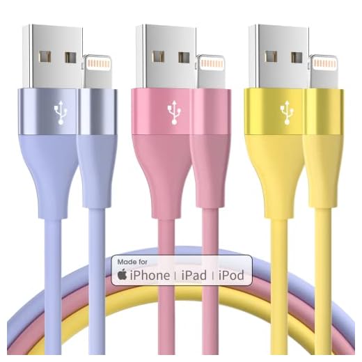 SwaggWood iPhone Charger [Apple MFi Certified] 3Pack 10FT Lightning Cable Fast Charging iPhone Charger Cord Compatible with iPhone 13 12 11 Pro Max XR XS X 8 7 6 Plus SE and More - Colorful