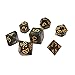 Orgonite Shop Natural Gemstone DND Dice Set 7PCS Crystal Dice for Dungeons and Dragons Handmade Stone Dice for Table Games Dice Set with Gift Case (Labradorite)