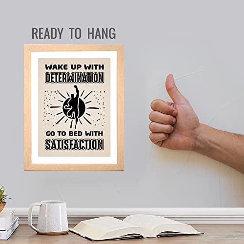 Image of Chaka Chaundh - Focus, Warrior, Determination & Satisfaction quotes poster frame - Motivational Quotes frames - Framed posters - Photos with quotes - (13.6 X 10.6 inches)-Set of 4