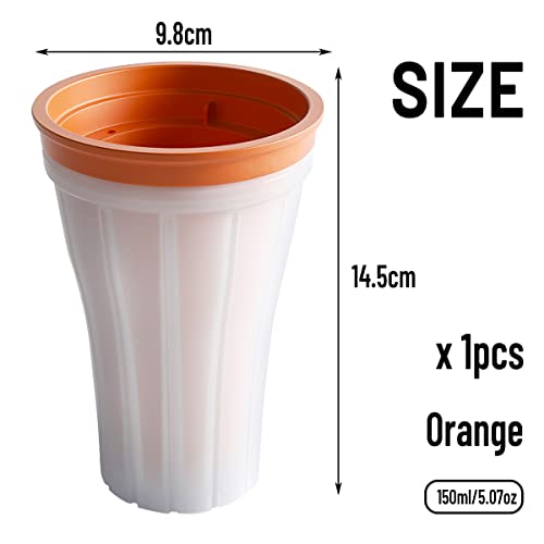 Magic Slushy Maker Squeeze Cup, RosyFate Slushy Becher Selber Machen, Ice Cup Maker,Slushy Becher Zum Drücken, Kühlbecher für Getränke, Portable Freeze Mug, Quick Frozen Smoothies Cup (Orange) – Bild 8