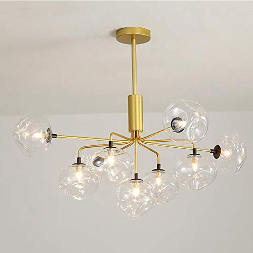 Lustre bulles de verre suspendu pour ambiance salon contemporain