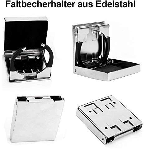 CT-CARID Porte-gobelet pliable en métal universel et ajustable pour bateau, voiture, camion - Image 6