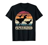 Papasaurus Dinosaurier Papa Tyrannosaurus Dino Doppelpack T-Shirt