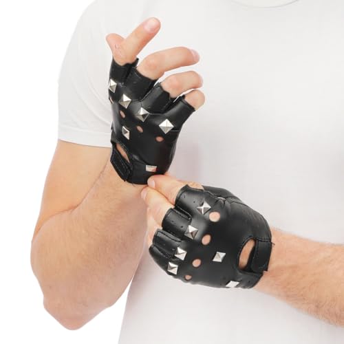 P'tit Clown 18430 Punk Gloves - One Pair - Black, 14 x 10 - Image 2