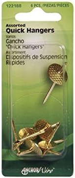 Hillman AnchorWire Brass-Plated Assorted Quick Hanger Brass 10 lb. 6 pk
