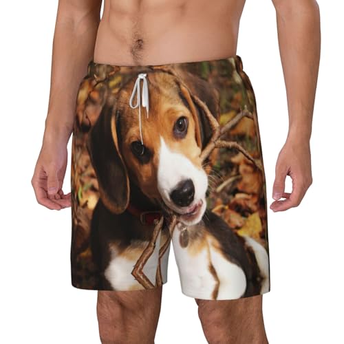 Short de bain pour homme anti-humidité imprimé beagle d'été - 2