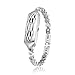 WOCOOL Replacement for Fitbit Flex 2 Jewelry Swarovski Crystals Bangle 316L Metal Bracelet Compatible Flex 2 Bangle (Silver 1)