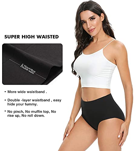 Altheanray Womens Underwear Cotton Briefs - High Waist Tummy Control Panties for Women Postpartum Underwear Soft4