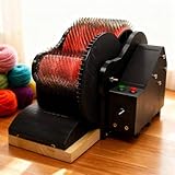 FJYAWEN Cardadora De Lana Eléctrica, Cardadora De Tambor De Lana, Cardadora De Fibra con Cepillo Y Punzón, Velocidad Ajustable hacia Adelante Y hacia Atrás, con Pedal, para Peinar Y Mezclar.