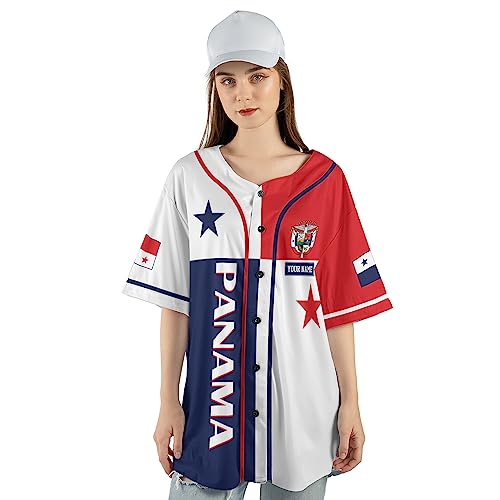 Personalized Name Panama Baseball Jersey, Panama Camisa Jersey Shirt Panamanian Flag Pride Jersey for Men and Women miniatura 2