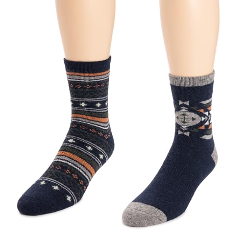 MUK LUKS Men's Wool 6 Inch Socks (2 Pair Pack)2