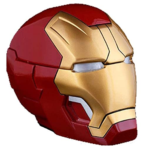 WXHJM Cendrier,Cendrier avec Couvercle,Résine Main Faire Cendrier,The Avengers Iron Man Masque Helme,Conteneur Maison en Plein Air de Noël Halloween Cadeau Intérieure Extérieure (Color : Gold) Cover