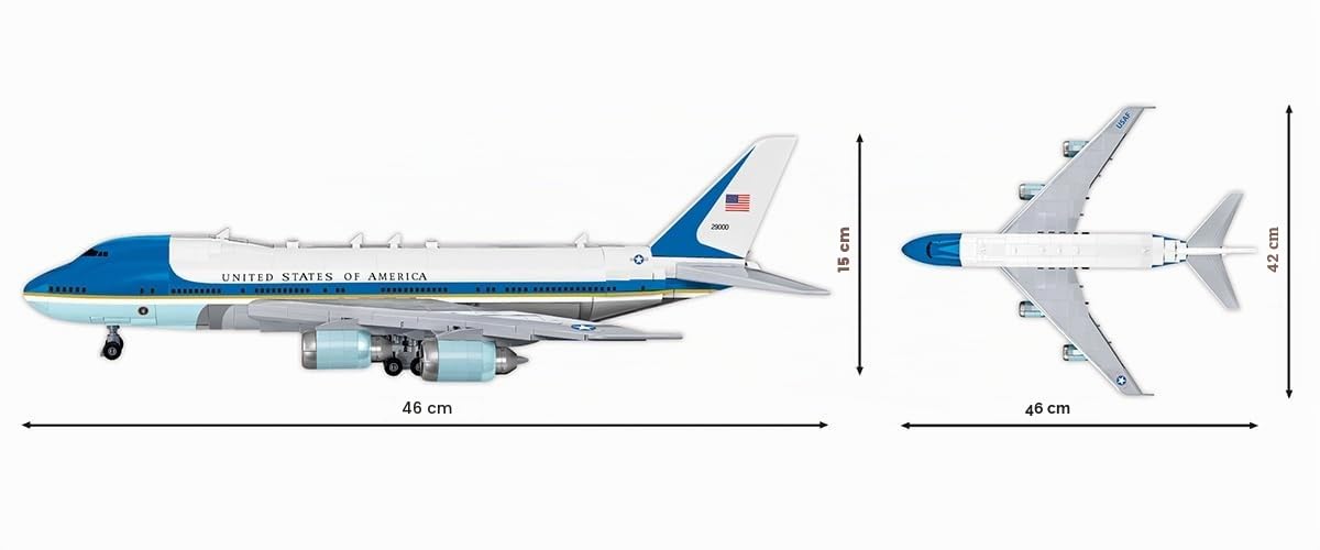 COBI 26610 Boeing Air Force One 1.087 Elementi Scala 1:144 Età 9+ Multicolore