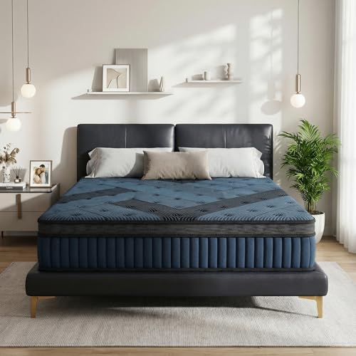 inight 12 Inch Queen Hybrid Mattress Firm, Heavy Duty Support for Plus Size & Back Pain, Nebulign Foam, Fiberglass-Free & CFR 1633 Compliant