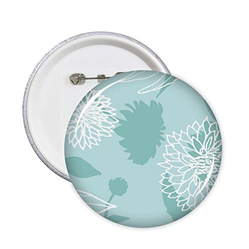 Pins badge rond plantes art chrysanthème bouton décoration vêtements multicolore XXL