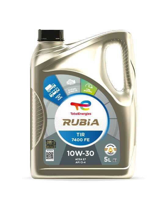 Total Rubia TIR 10W-30 7400 FE Aceite de Motor, 5 Litros