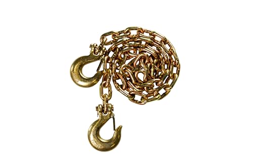 BulletProof Hitches - 1/2" Trailer Safety Chains with Hooks - Grade 70 Trailer Chains with Hooks - Rated to 46,000 lbs with a Working Load Limit of 11,300 lbs - Gold Chromate, Corrosion Resistant by BulletProof Hitches - Used condition - US$71.71