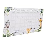 Calendrier mensuel pour le bureau : jolie palette de couleurs roses, créant une atmosphère chaleureuse et accueillante dans tout environnement lié à bébé, calendrier de suspendu