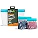 rezip 3-Piece Stand-Up Leakproof Reusable Storage Bag Kit 8/16/32-ounce (Aqua)