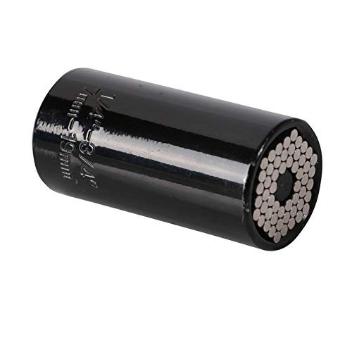 CanKun Home Tool, Universal Torque Wrench Set Head Key Sleeve Socket 7 19mm Ratchet Spanner Power Drill (Black)