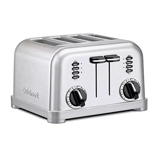 Torradeira para 4 Fatias, Cuisinart, Aço Inox