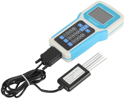 Soil Tester, 7-in-1 Soil pH Meter Kit with Moisture, Temperature, Conductivity, Nitrogen, Phosphorus and PH Test, LCD Display Soil Moisture Meter with Carry Box for ​Petrochemical, Agriculture, etc