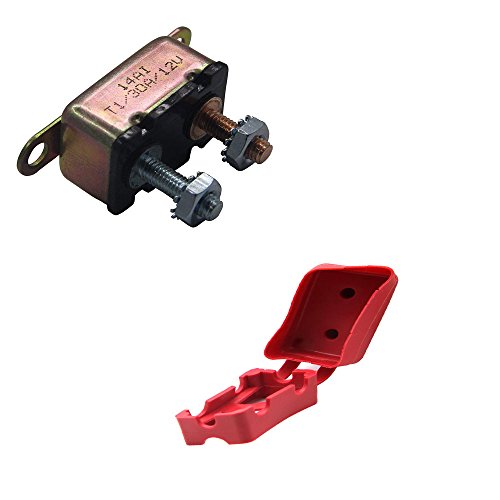 Zookoto 12V 30A Auto Circuit Breaker Automatic Reset Fuse Stud Bolt With Plastic Cover 30 Amp #TOP1