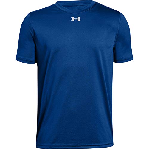 T-shirt sport Under Armour anti-transpiration bleu et argenté Locker Tee XL