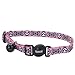 Coastal Pet Fashion Cat Collar Adjustable 8-Inch to 12-Inch, Breakaway Buckle with Bell, Skulls Pink